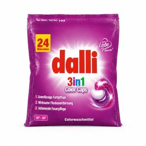 کپسول لباسشویی دالی Color Caps مخصوص لباس رنگی ساخت آلمان ۲۴ عددی