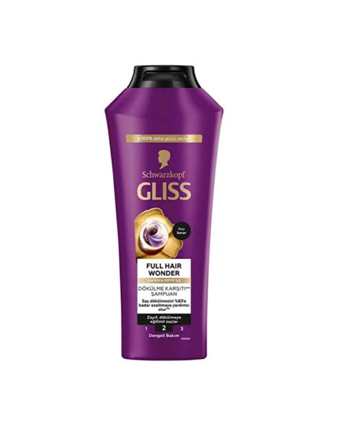 شامپو ضد ریزش گلیس gliss بنفش مدل FULL HAIR WONDER حجم ۴۰۰ میل